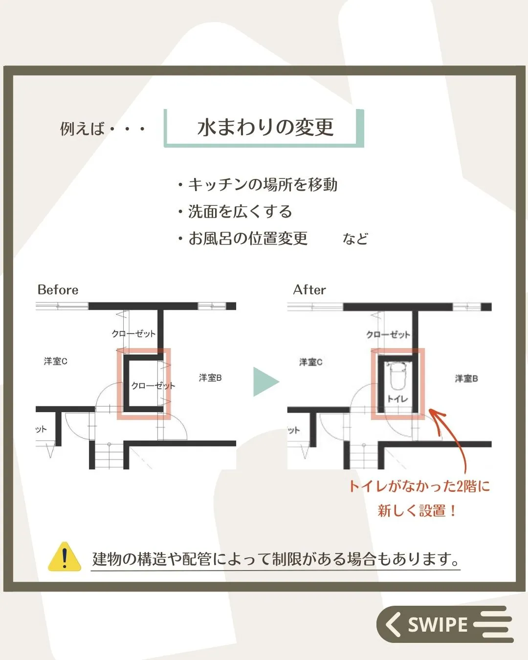 【意外と自由！？リノベってどこまでできるの？】